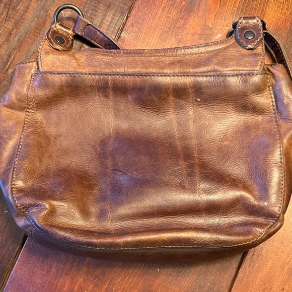 Frye Tan Leather Shoulder Saddle Bag - Picture 4 of 11